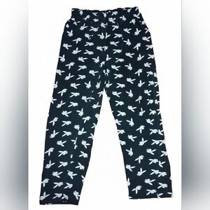 PLAYBOY Black and White Bunny Print Pj Pants